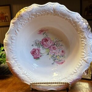 Antique Sevres floral china bowl